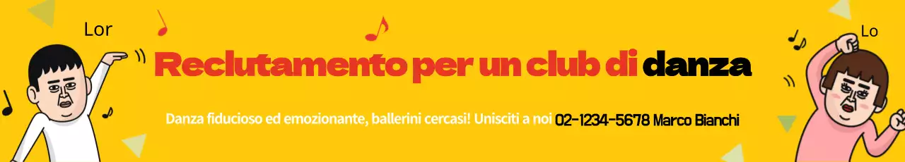 Reclutamento per un club di danza