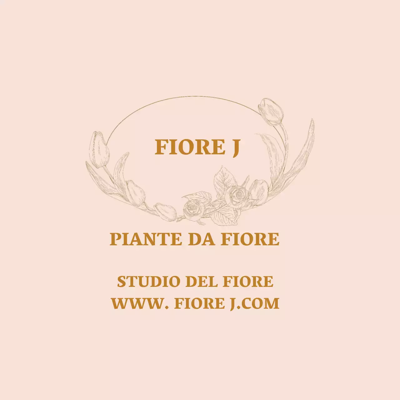 Etichetta da fioraio vintage con illustrazione beige