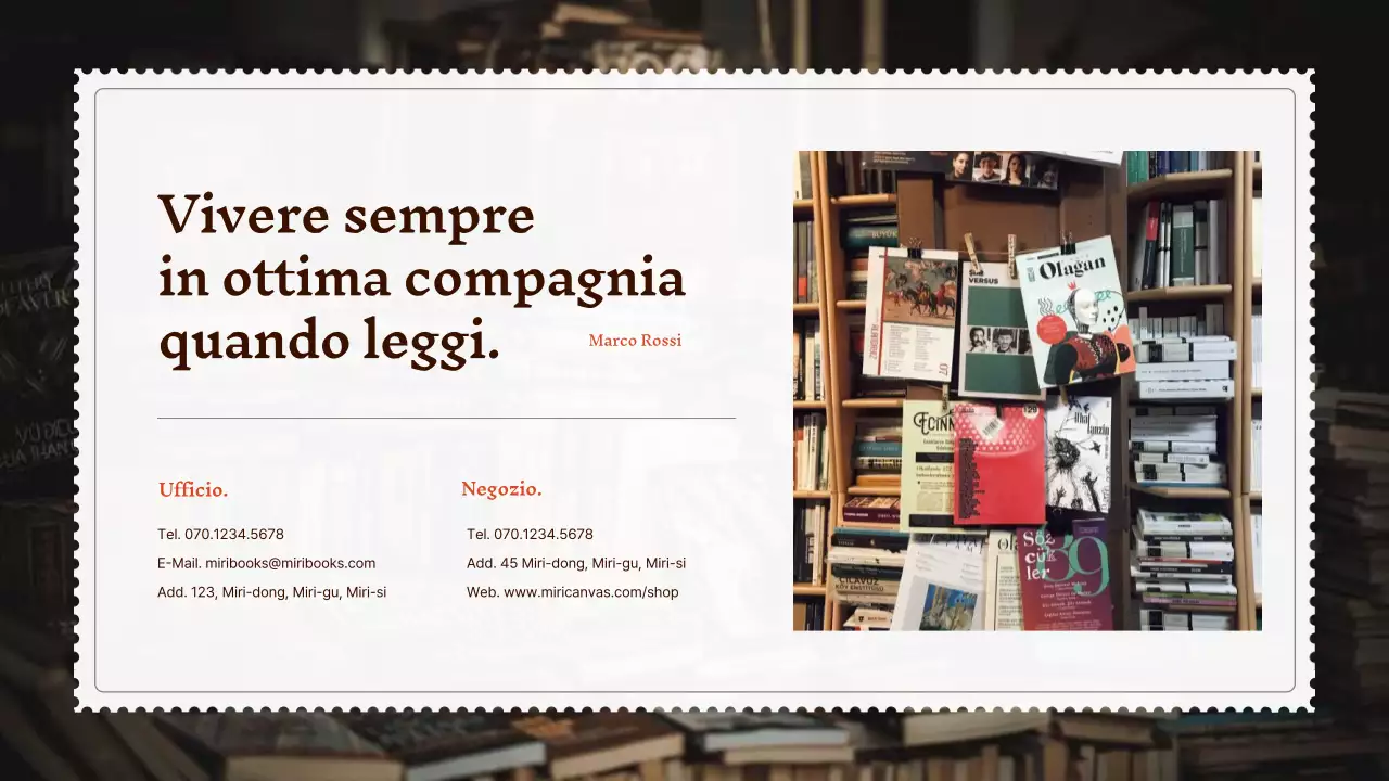 Un profilo aziendale vintage in beige e grigio