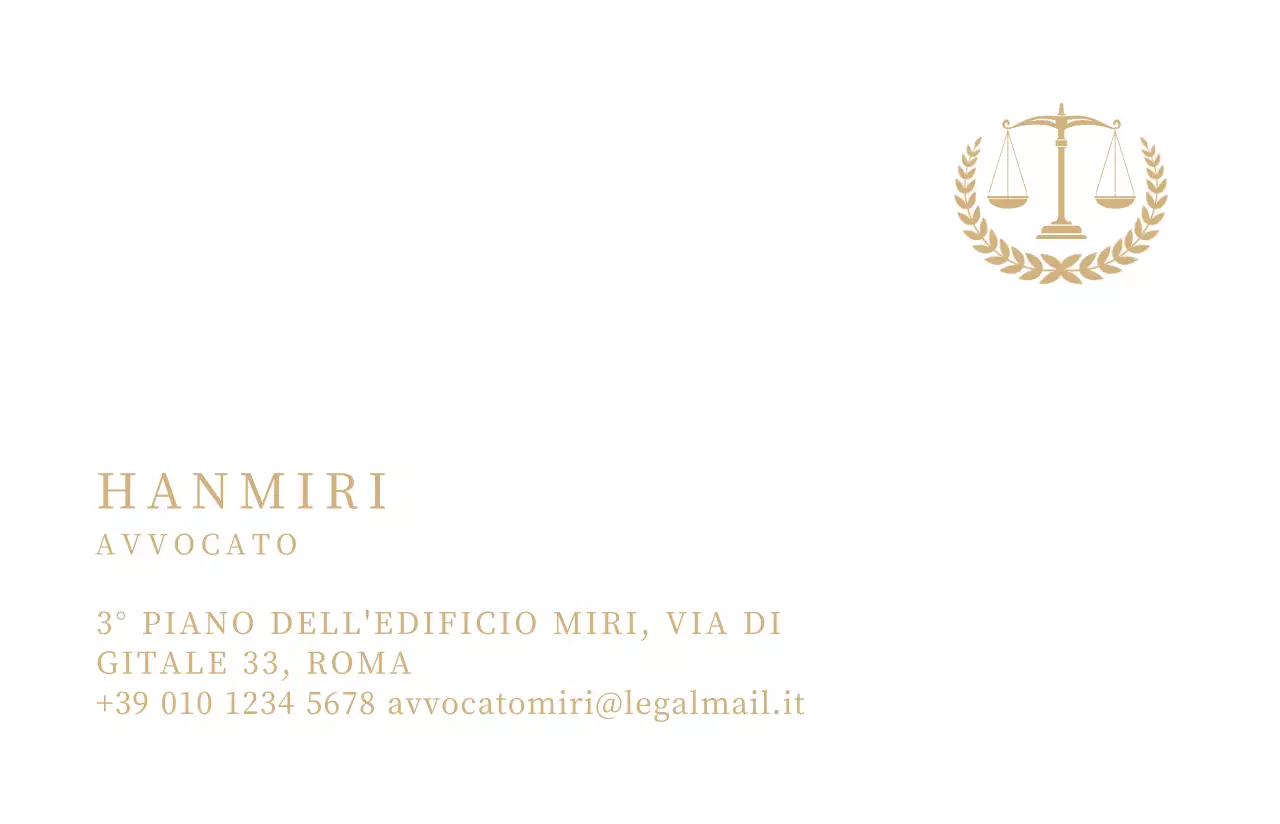 Un biglietto da visita semplice e di classe in oro bianco