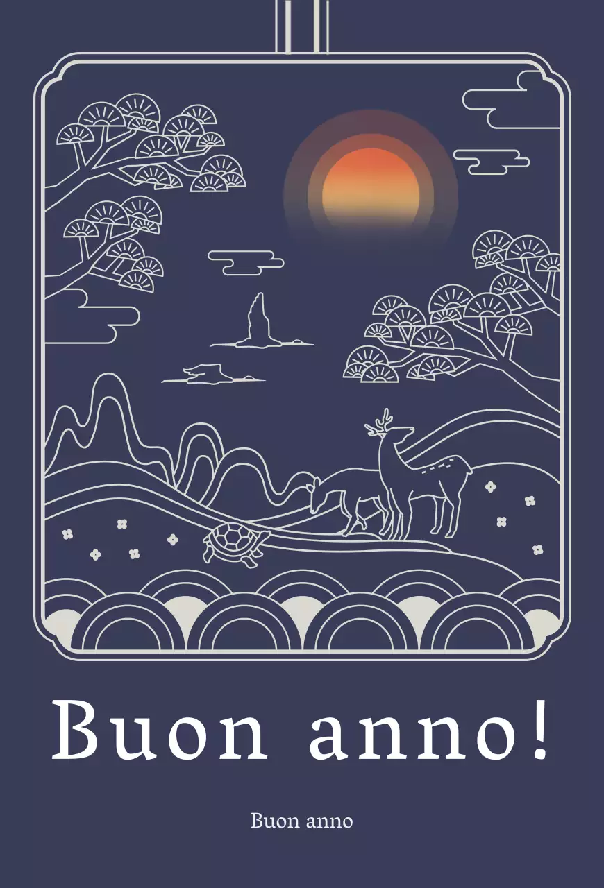 Lussuoso biglietto d'auguri in blu