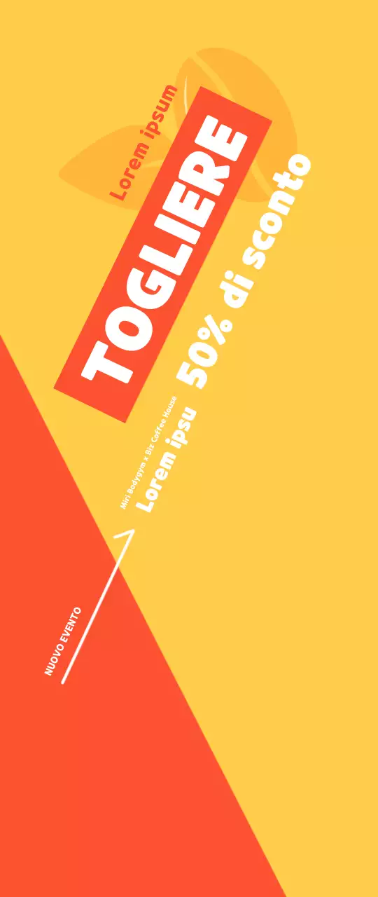 Striscione promozionale per un'allegra palestra-caffè