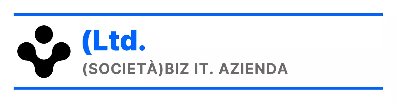 Kit di benvenuto in stile logo semplice, pulito e simbolico in blu e nero