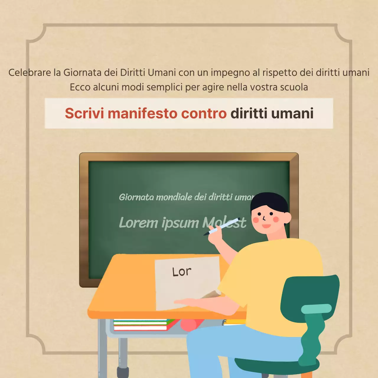 Duclass Giornata mondiale dei diritti umani CardNews Design