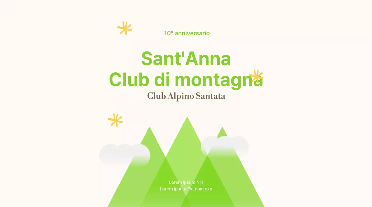 Un club di montagna vivace e giovane, in giallo e chartreuse.