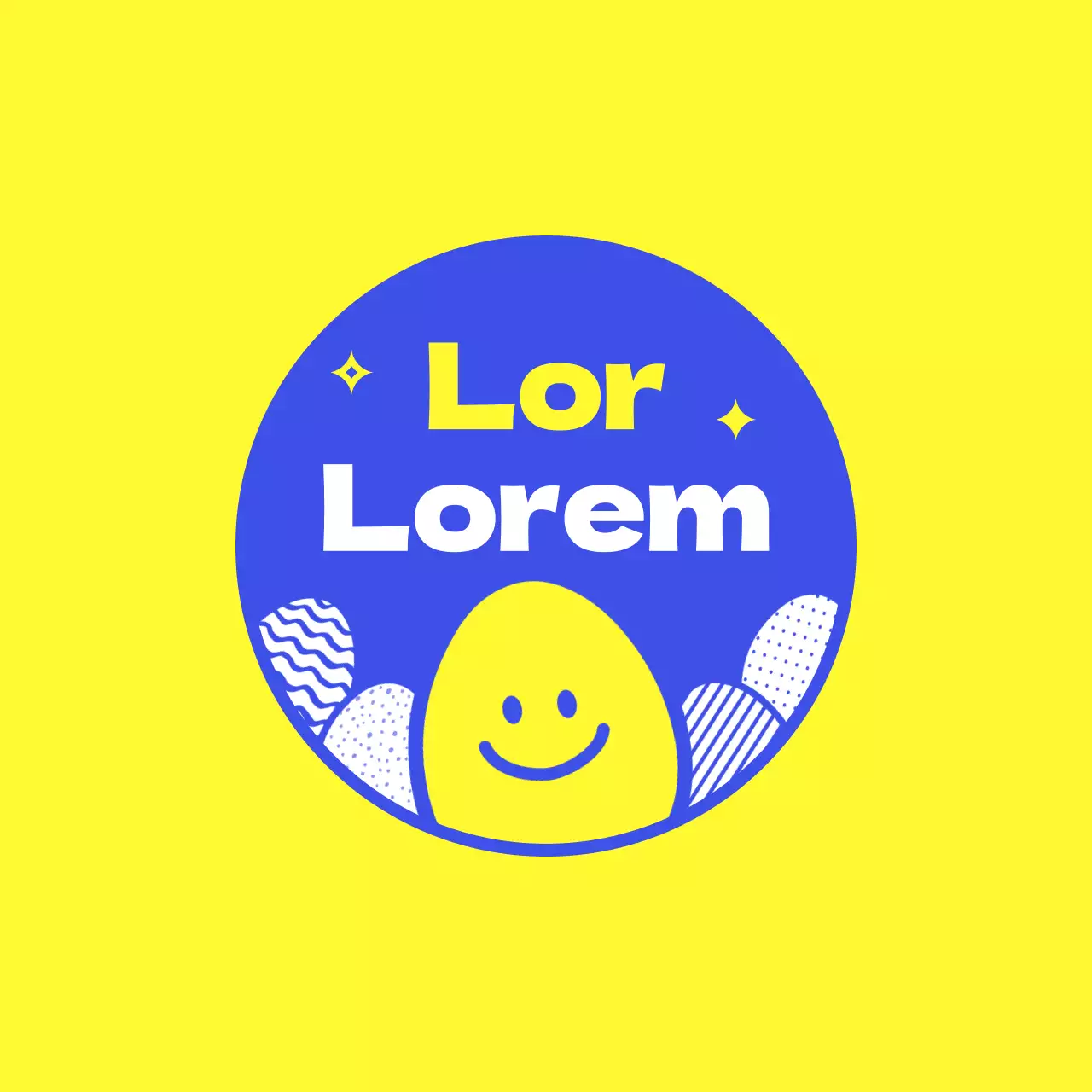 Uova biologiche certificate con simpatiche illustrazioni dei personaggi delle uova gialle e blu