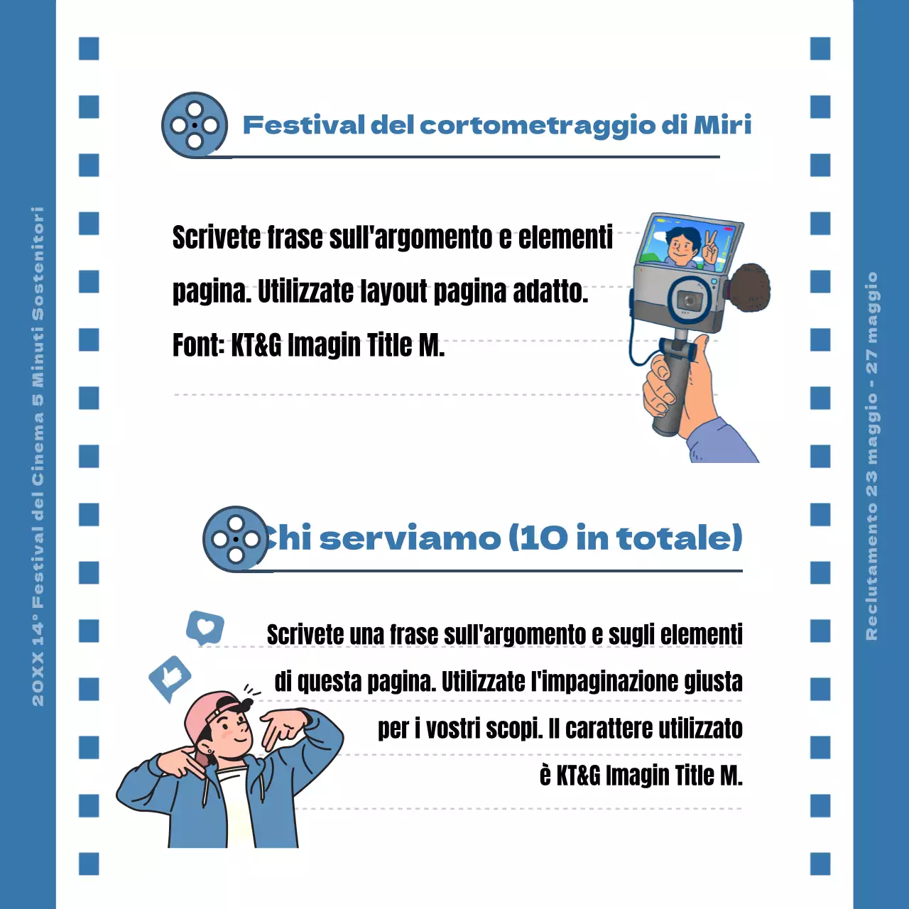 Invito ai sostenitori per il Blue Film Concept Film Festival