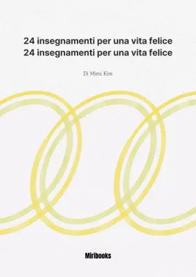 Una guida alla vita felice con un cerchio acquerellato giallo chartreuse su un quaderno da disegno bianco.