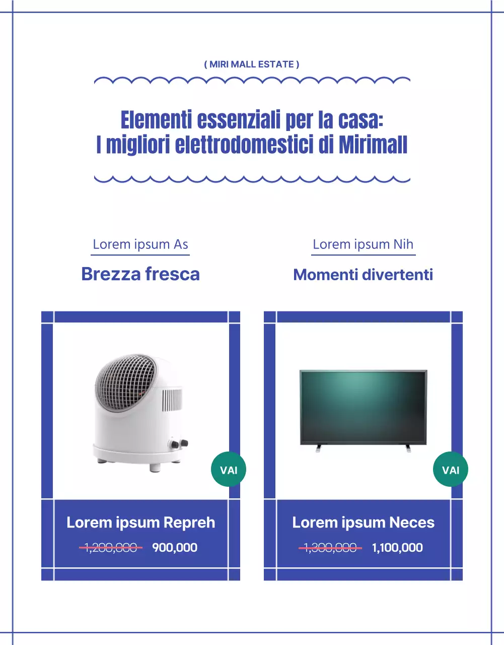 Un evento espositivo estivo che mette in risalto le linee semplici del blu.