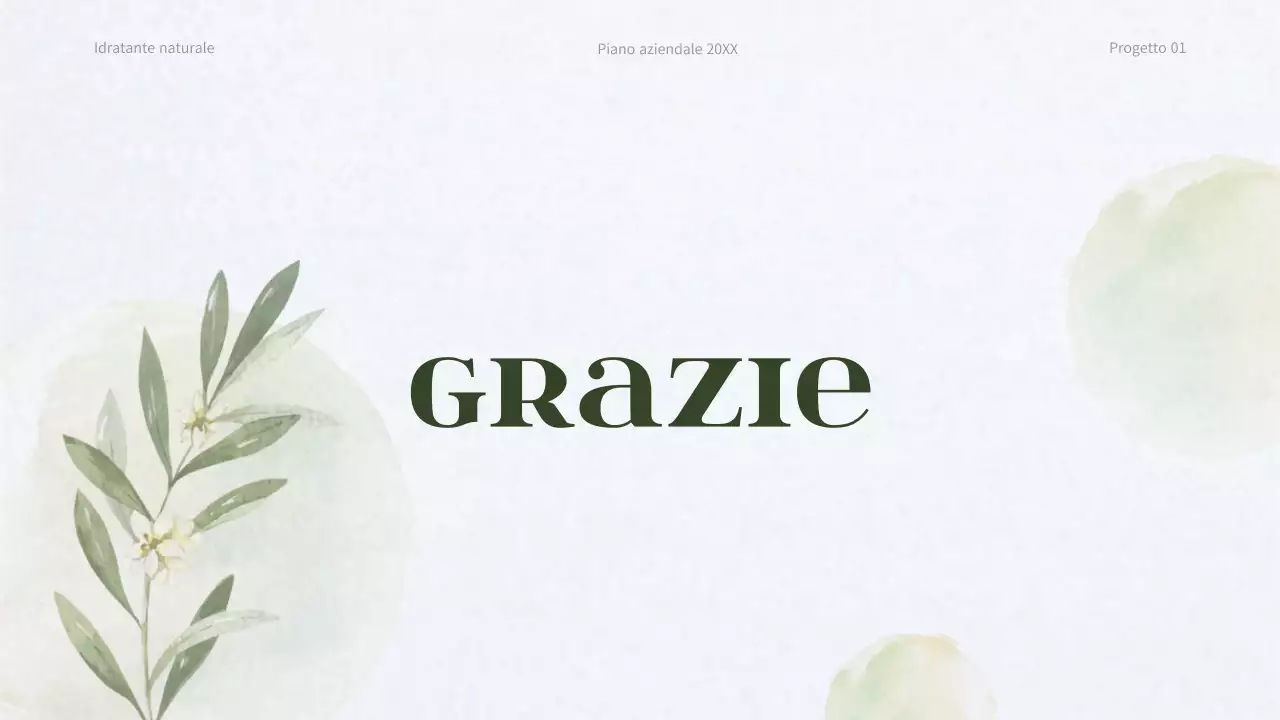 Business plan per un concetto di cosmetica derma verde scuro