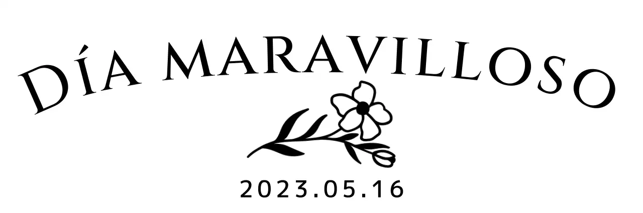 Sencillo diseño de boda con sencillas ilustraciones florales en negro