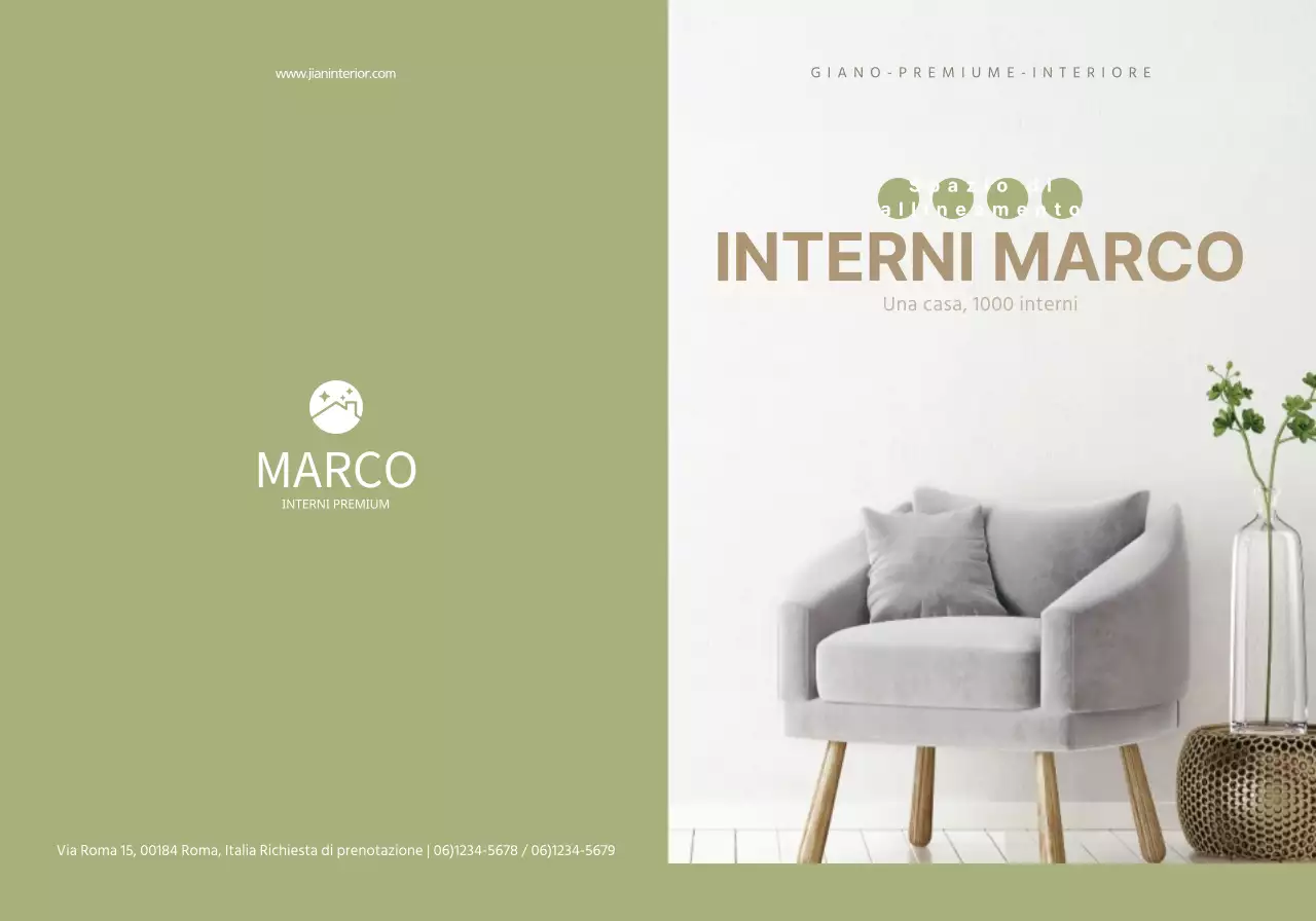 Concetto di logo semplice per interni in chartreuse