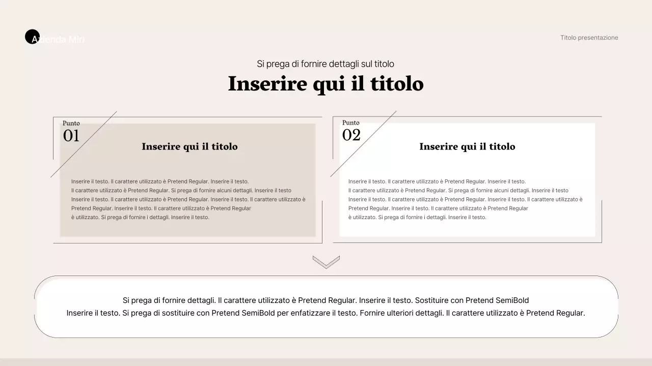 Stile business semplice in beige e marrone