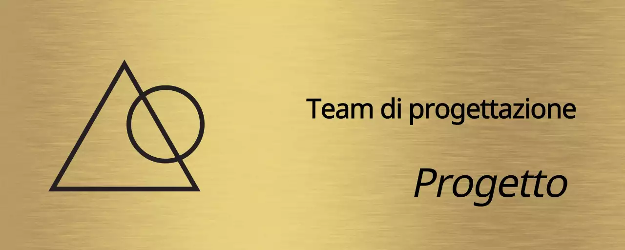 Segnaletica segnaposto in nero con il nome del dipartimento aziendale e una semplice illustrazione di un'icona.