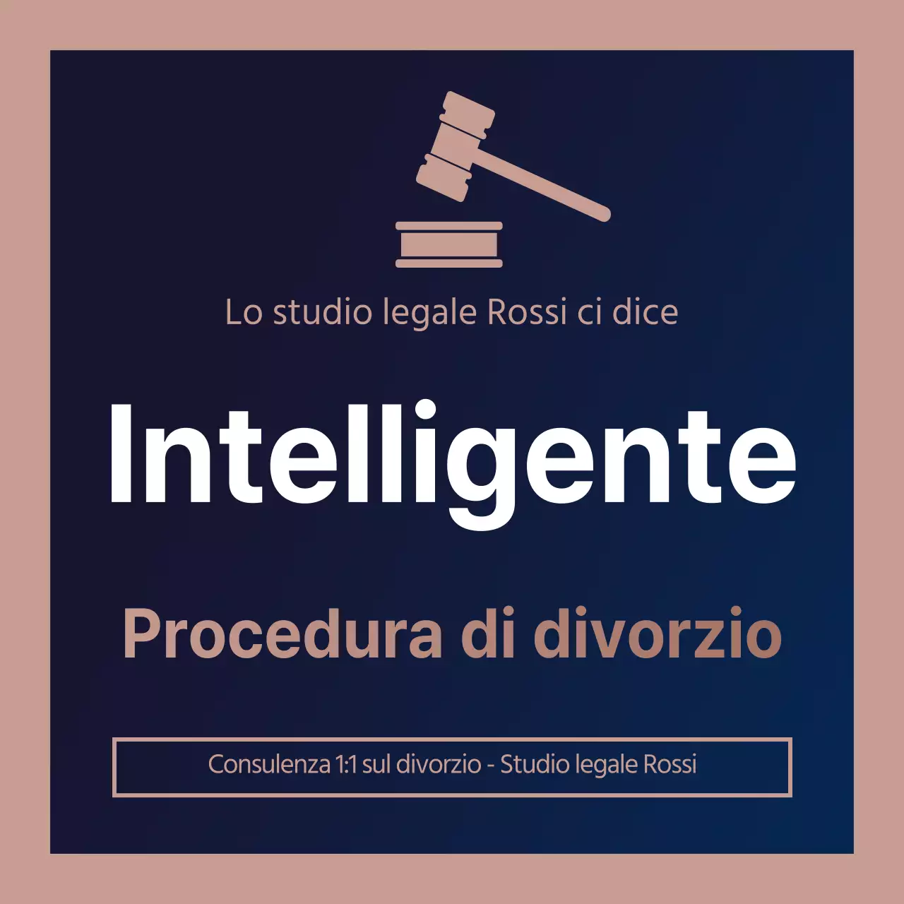 Consulenza legale semplice in blu navy e in marrone e oro