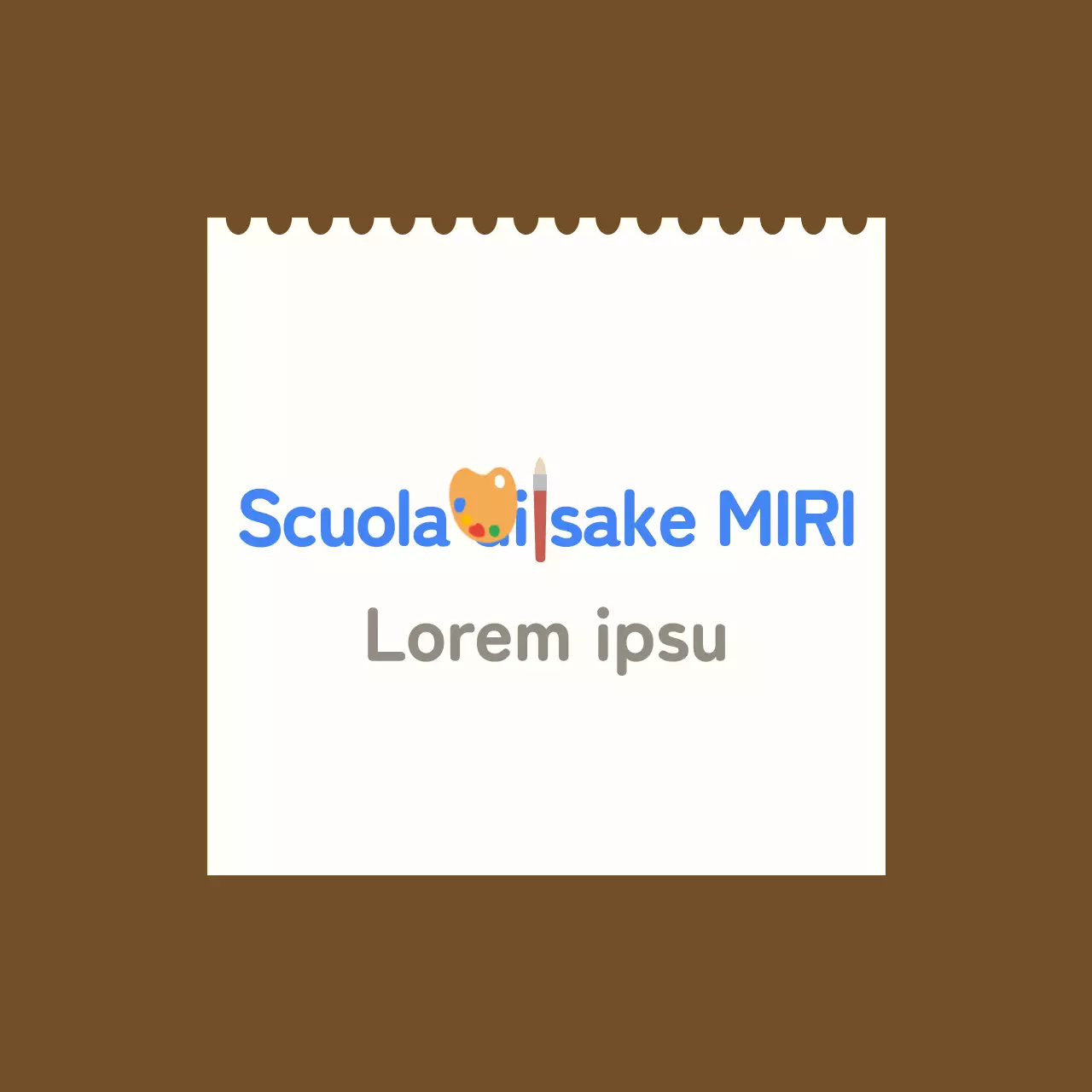 Scuola d'arte per bambini in balsa con sfondo bianco per schizzi