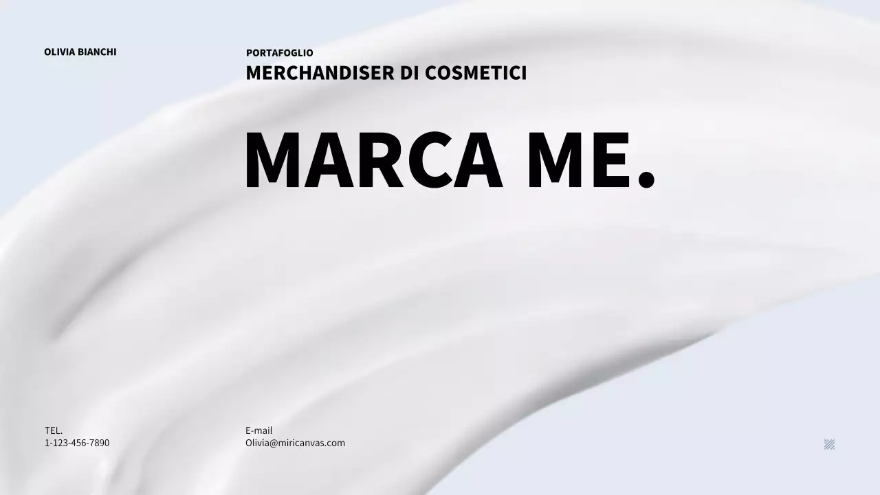 Cartella MD cosmetica semplice in azzurro e nero