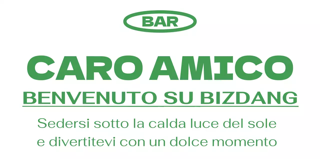 Stile verde, semplice e alla moda, con accenti testuali, per le promozioni e il merchandising dei bar.