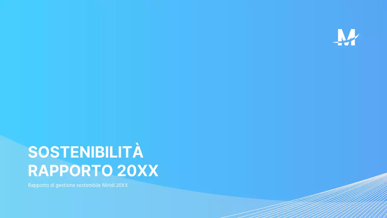 Presentazione del rapporto di sostenibilità ESG aziendale blu chiaro e pulito ppt