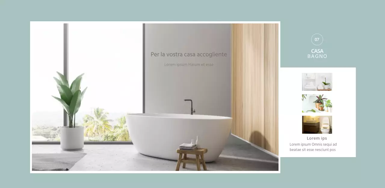 Calendario di interior design in stile bianco e pulito