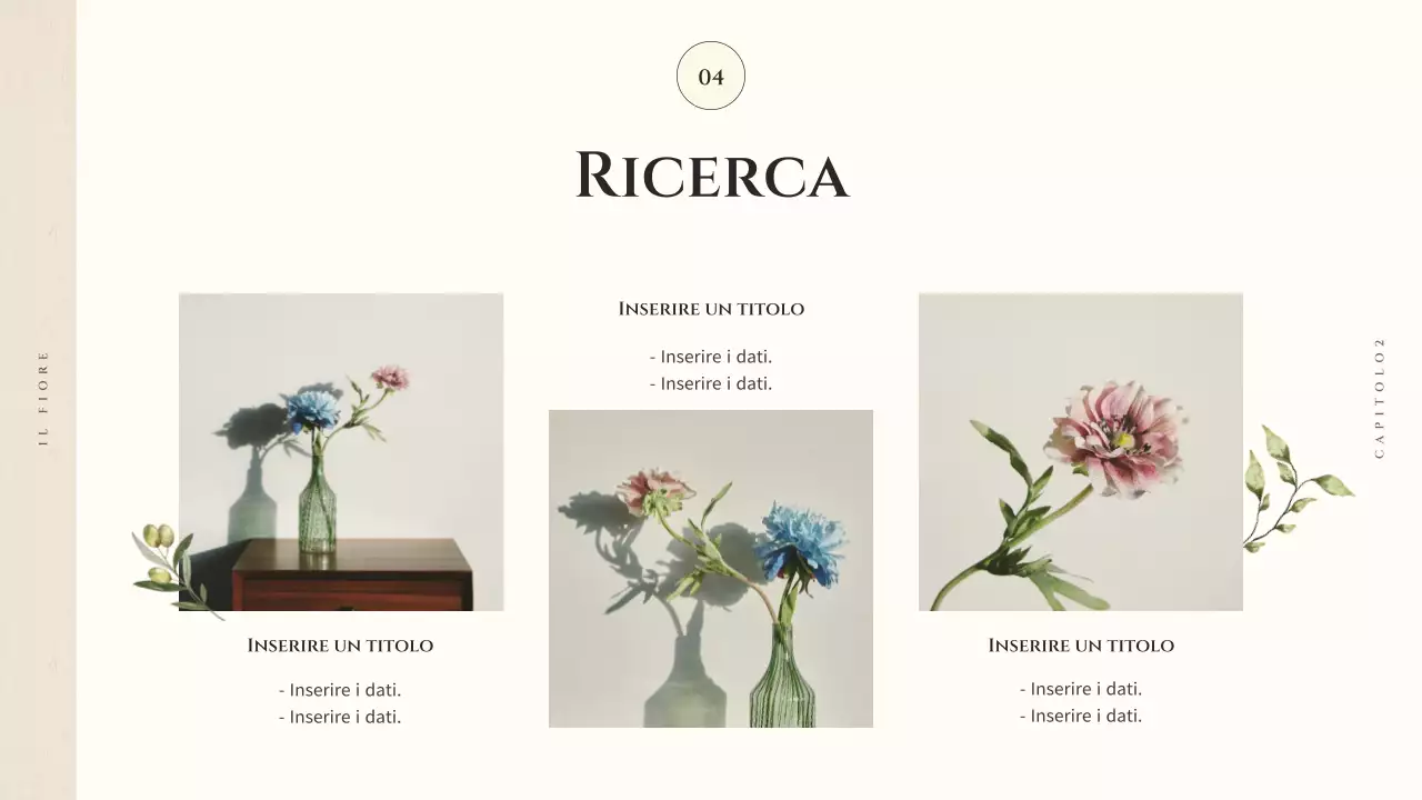 Introduzione al negozio di fiori con immagine acquerellata di fiori beige