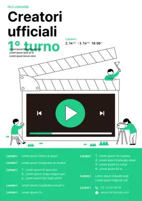 Illustrazione carina turchese Reclutamento Webposter