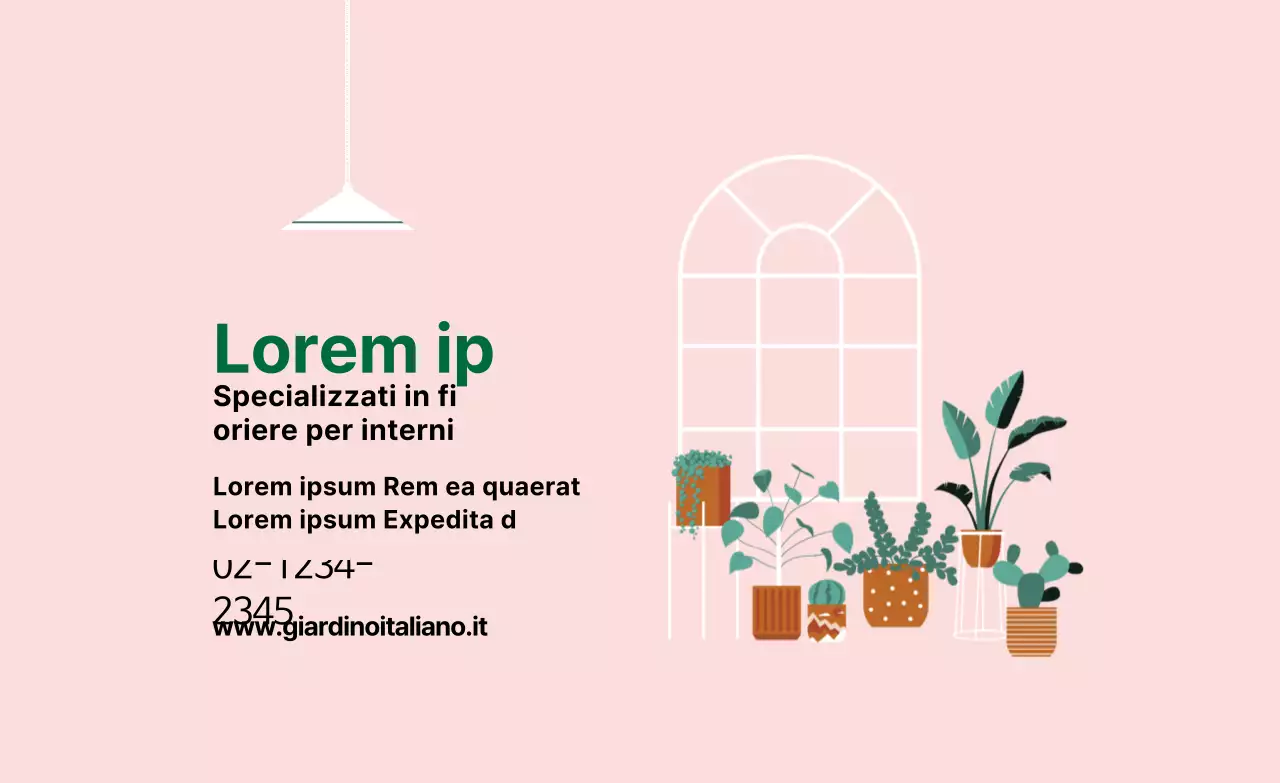 Illustrazione rosa Giardino botanico primaverile ordinato