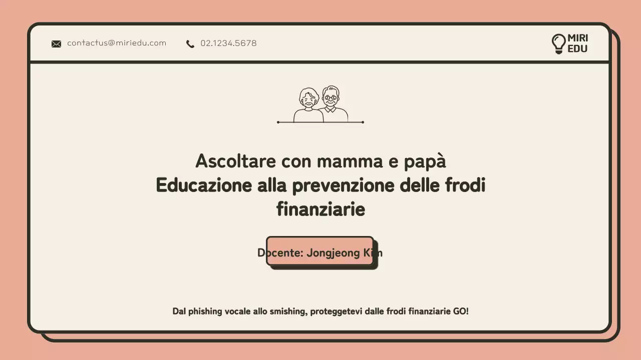  Guida di formazione minimalista alla prevenzione delle frodi in beige e arancione