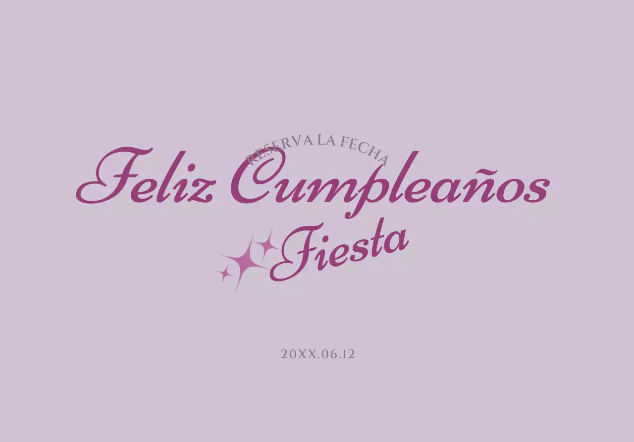 Sobre sencillo de postal de cumpleaños con texto e ilustración de estrella