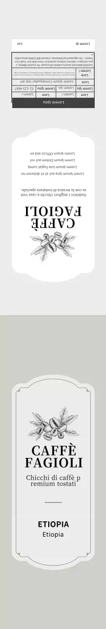 Confezione illustrata verde lime per caffè in grani Vincci Cafe