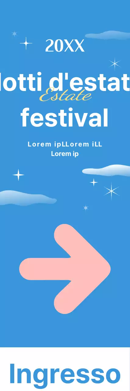 Disegno di festival estivo con illustrazione di cantanti blu chiaro e rosa