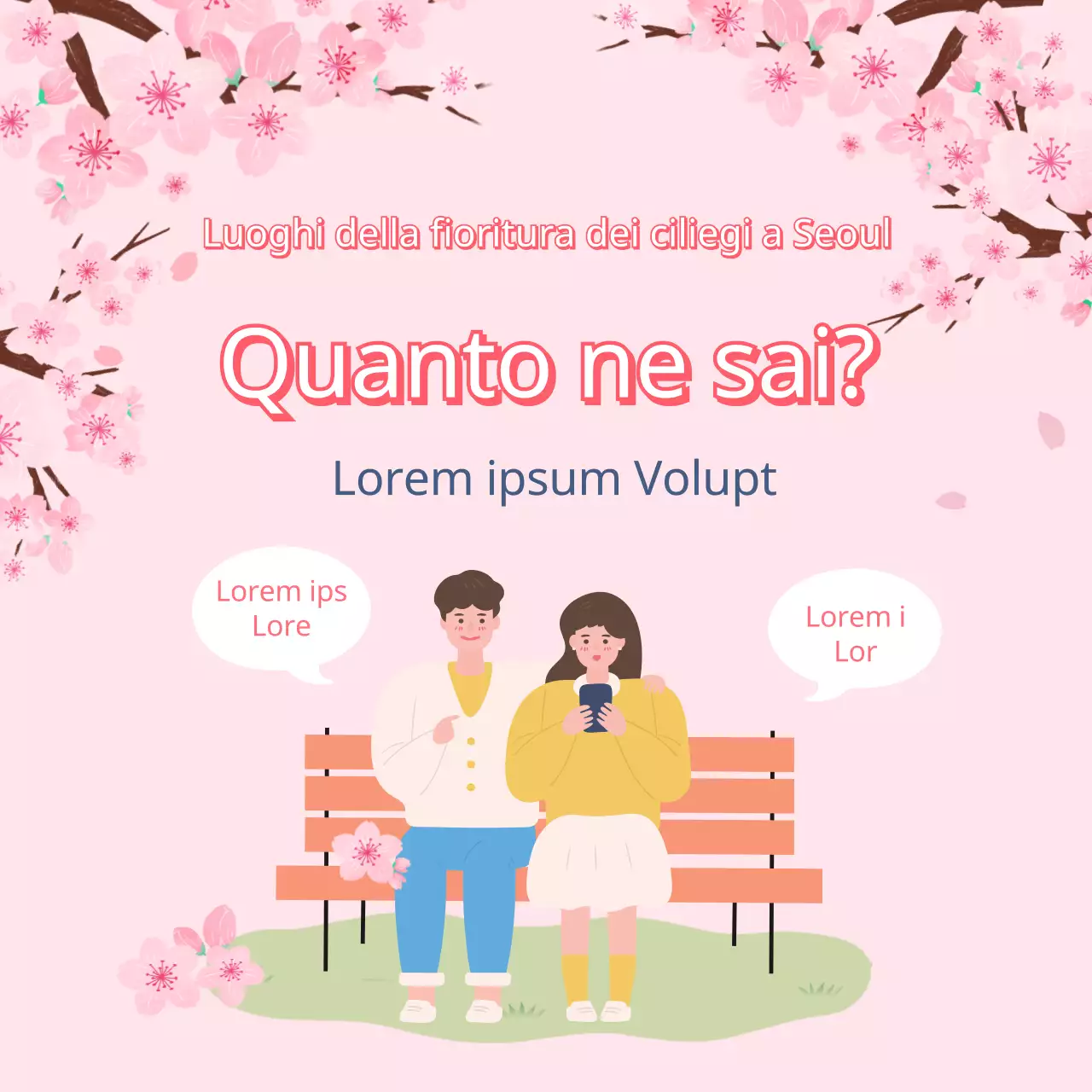 Macchie di fiori di ciliegio e tempi di fioritura illustrati in rosa