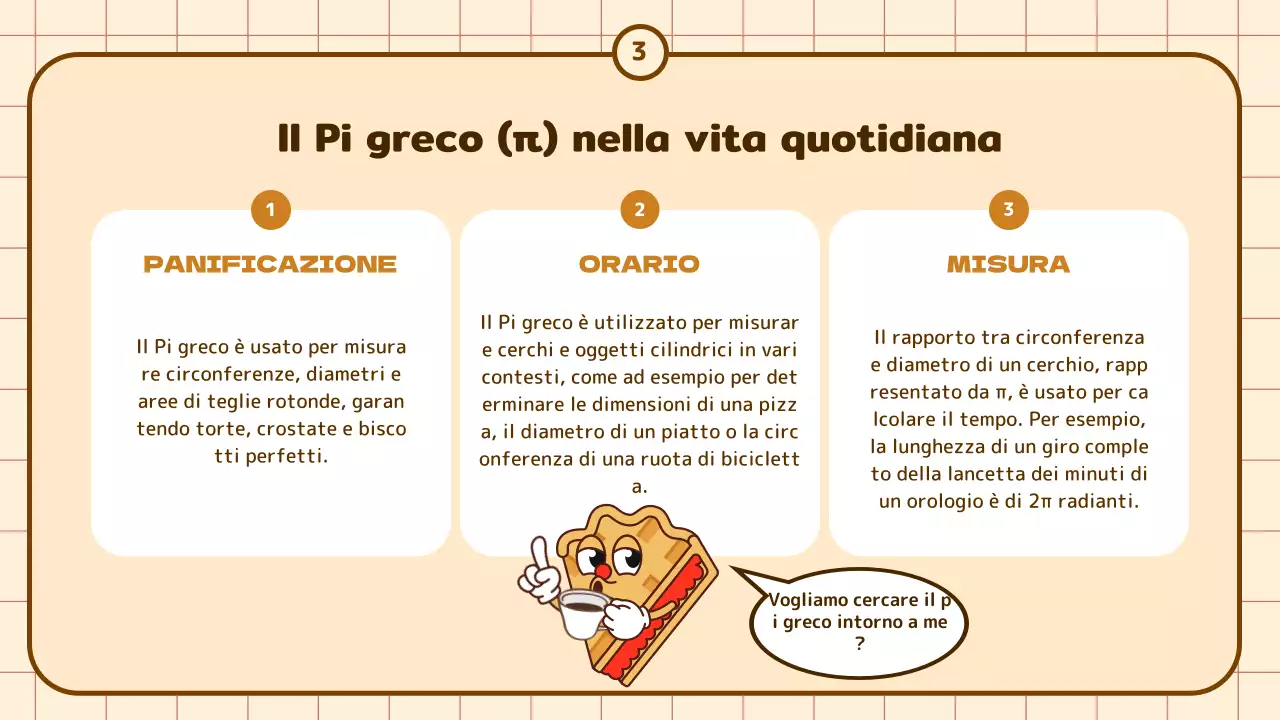 Educazione circonferenziale con cartone animato in beige e marrone