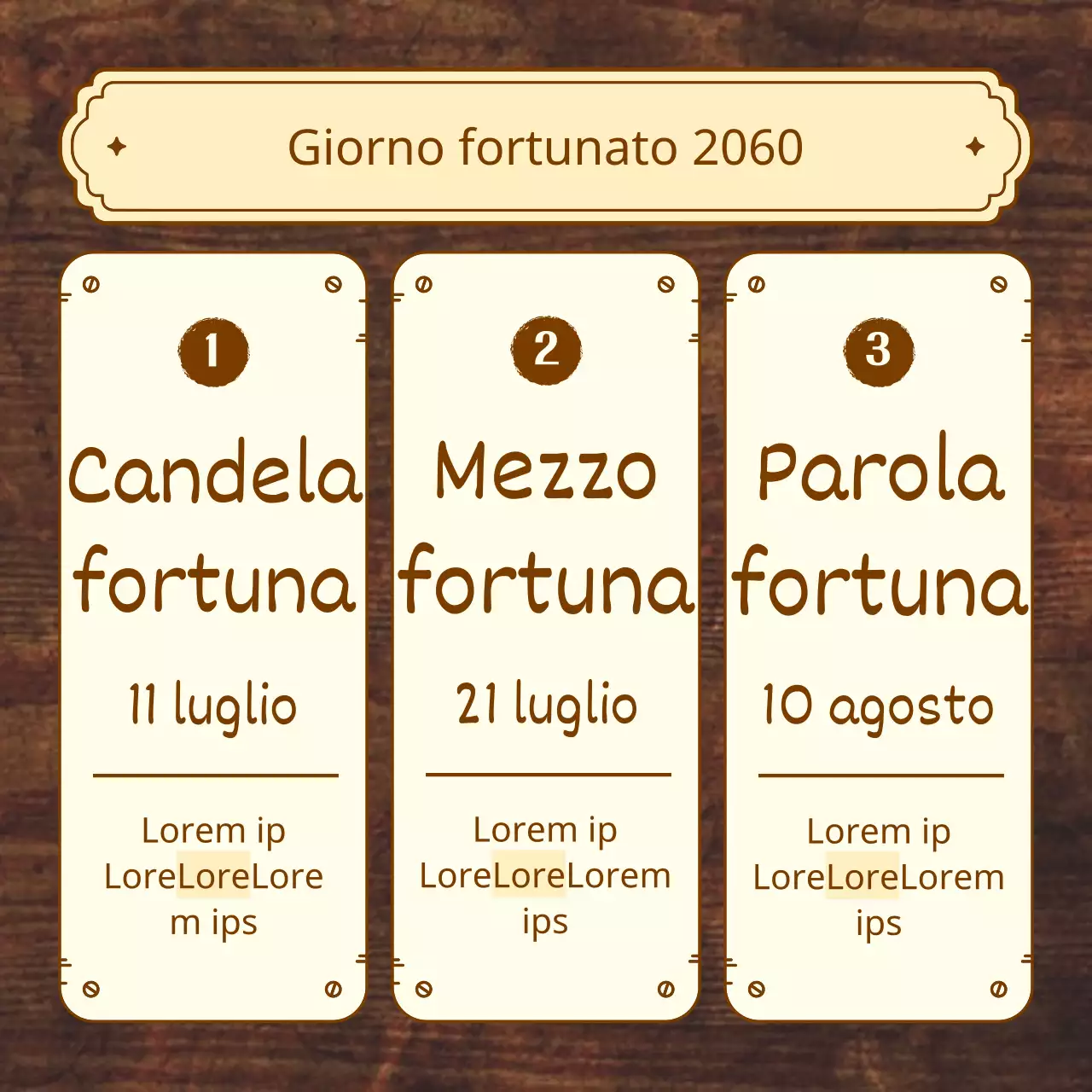 A proposito del tradizionale completo a tre pezzi marrone e beige