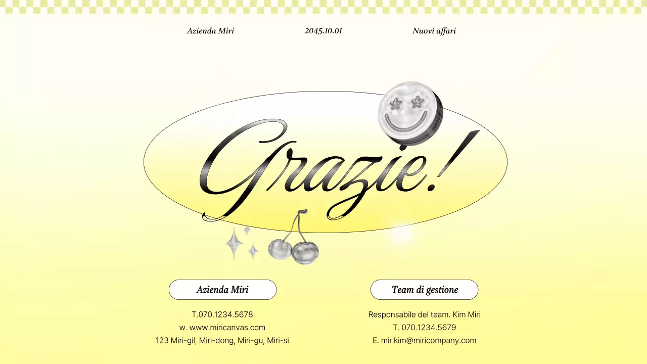 Proposta di progetto commerciale kitsch in giallo