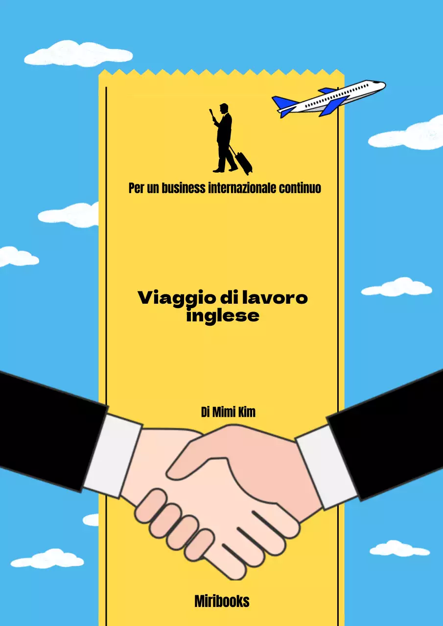 Lettera di presentazione semplice in inglese per viaggi d'affari in azzurro