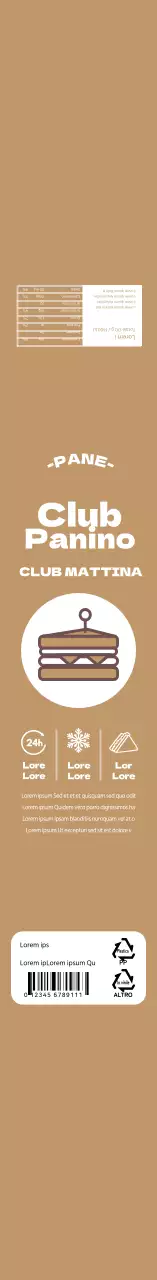 Icona marrone semplice panino lunch box