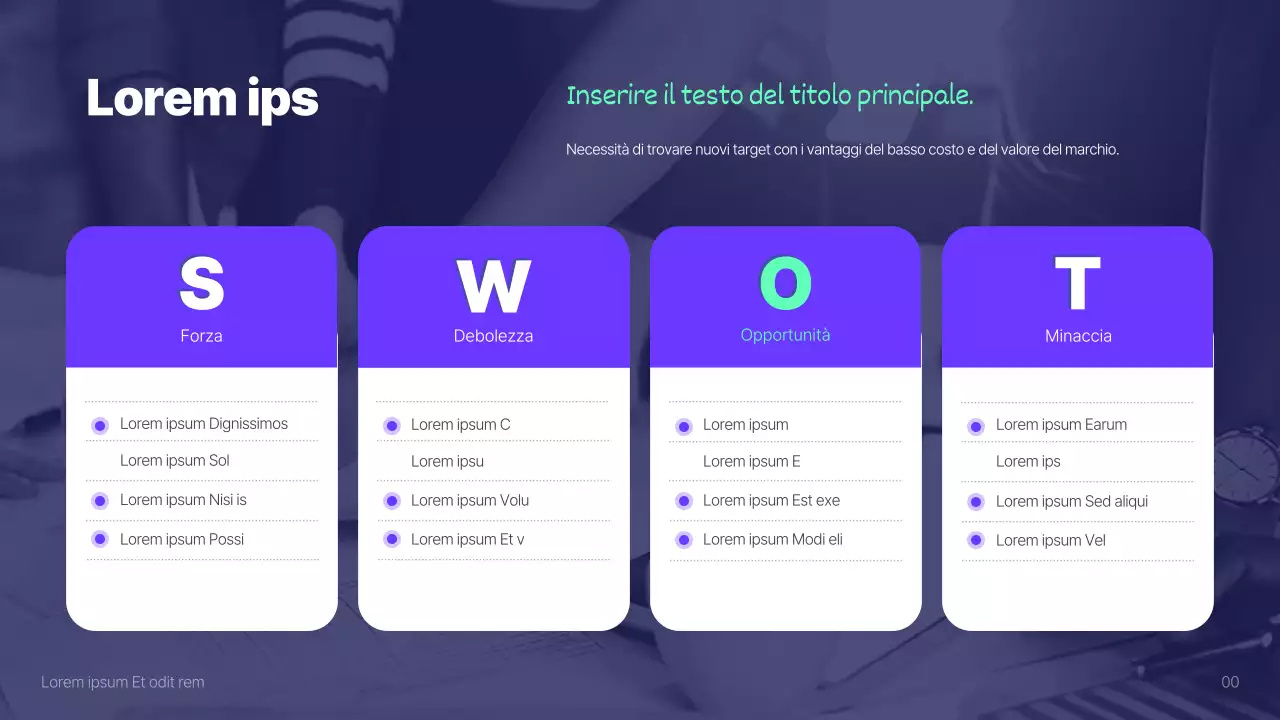 Piano di marketing pubblicitario illustrato in 3D in blu (presentazione)