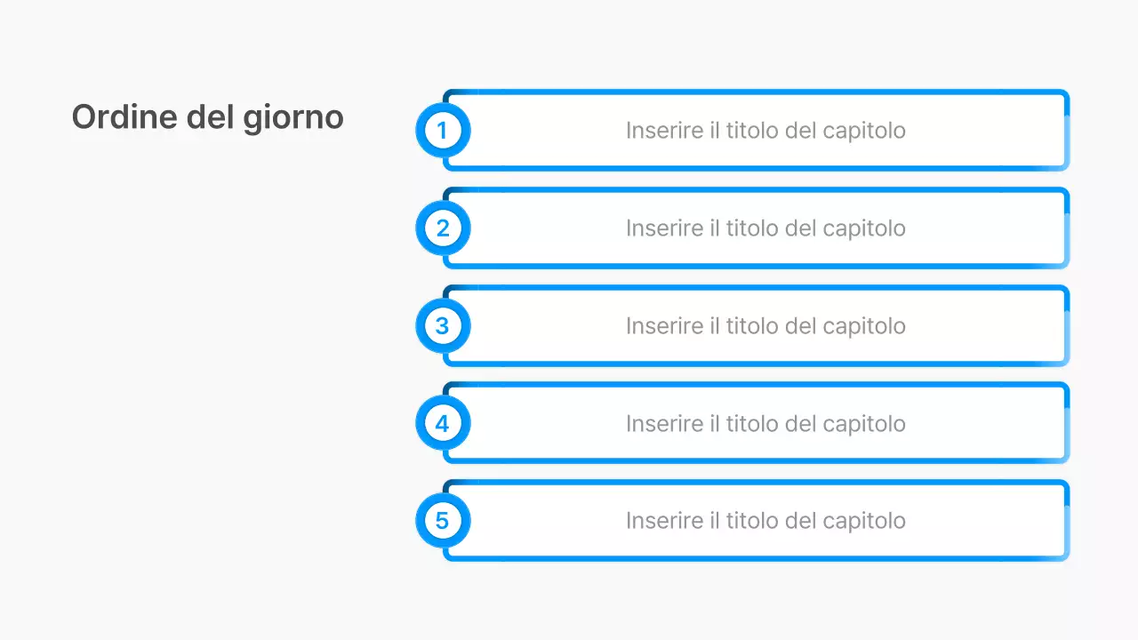Relazione aziendale con uno stile moderno a gradiente in blu e bianco