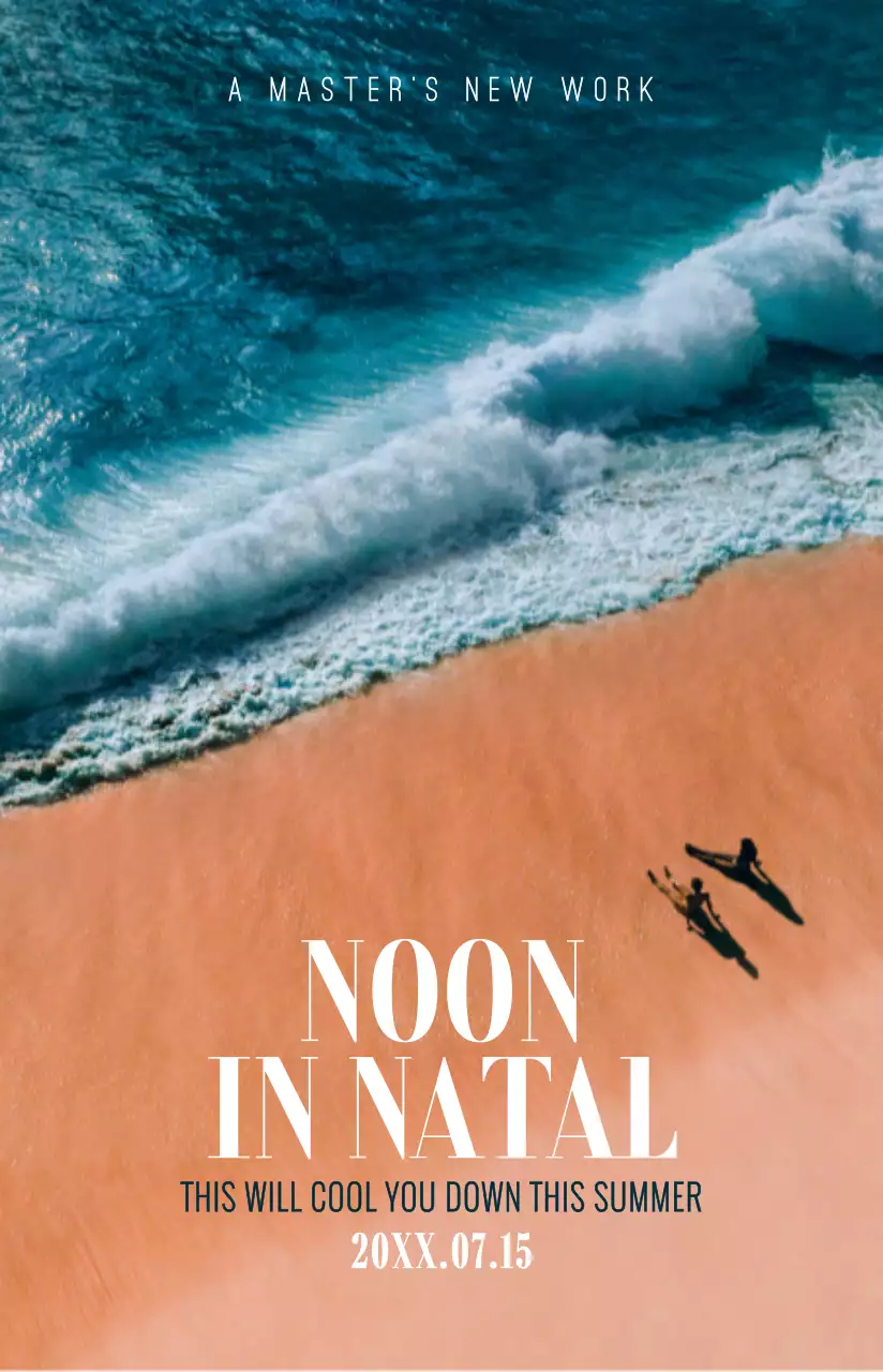 Poster film dengan kutipan film yang emosional dalam warna-warna lembut