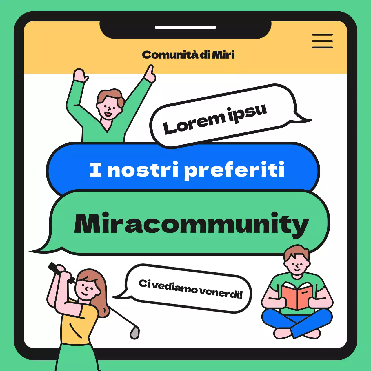 Promuovere una semplice piattaforma comunitaria verde e gialla