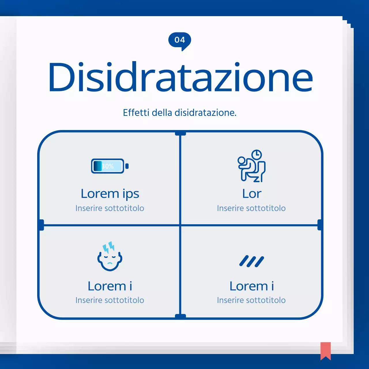 Icona blu e azzurro concetto di acqua enciclopedia