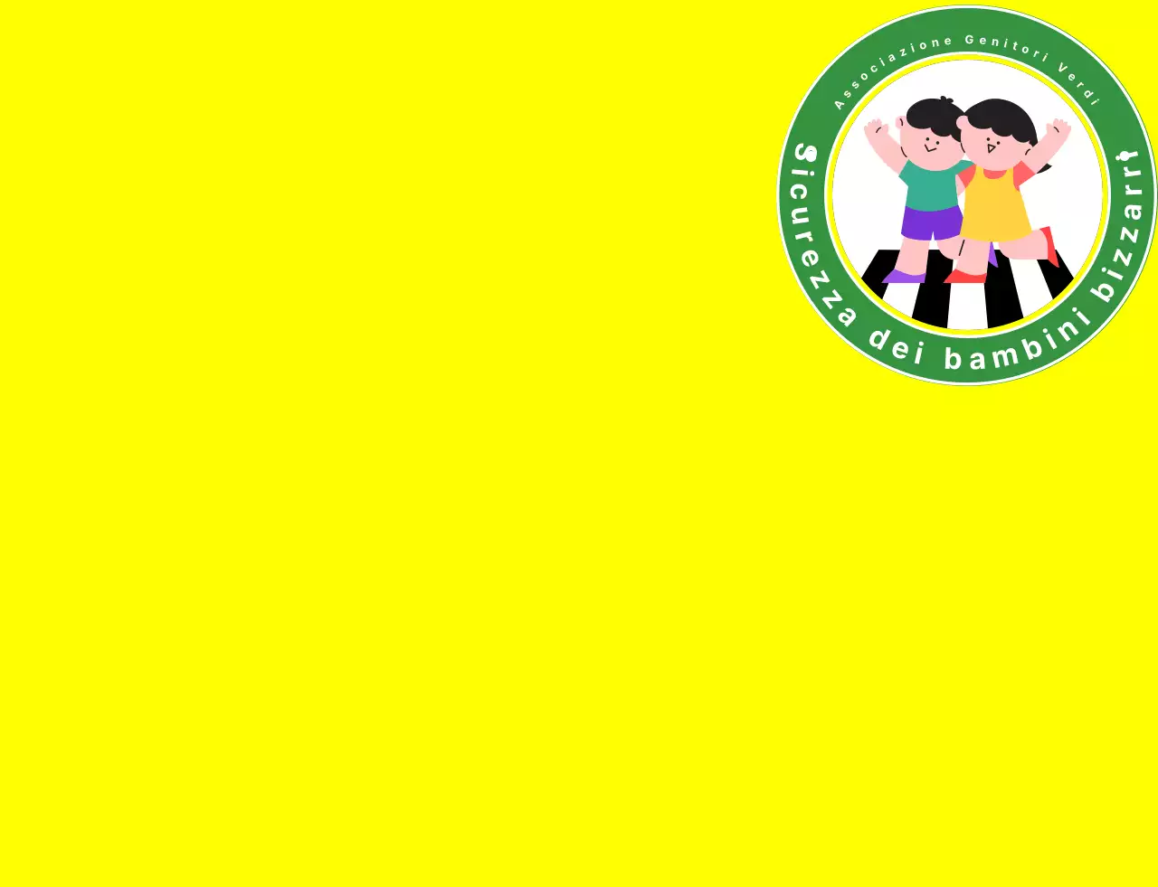 Gilet dei genitori con logo dell'Associazione dei genitori illustrato in verde e colorato