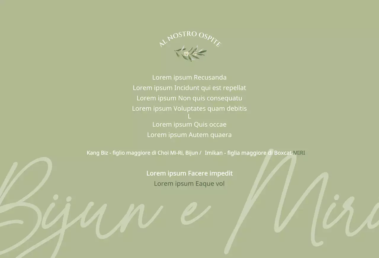 Partecipazione di nozze in bianco e nero con accenti verdi