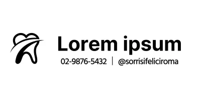 Stile semplice e pulito del logo del simbolo dentale per l'informazione e la promozione dentale