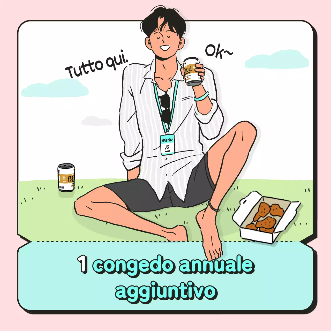 Concetto di coupon per l'impiegato rosa e menta