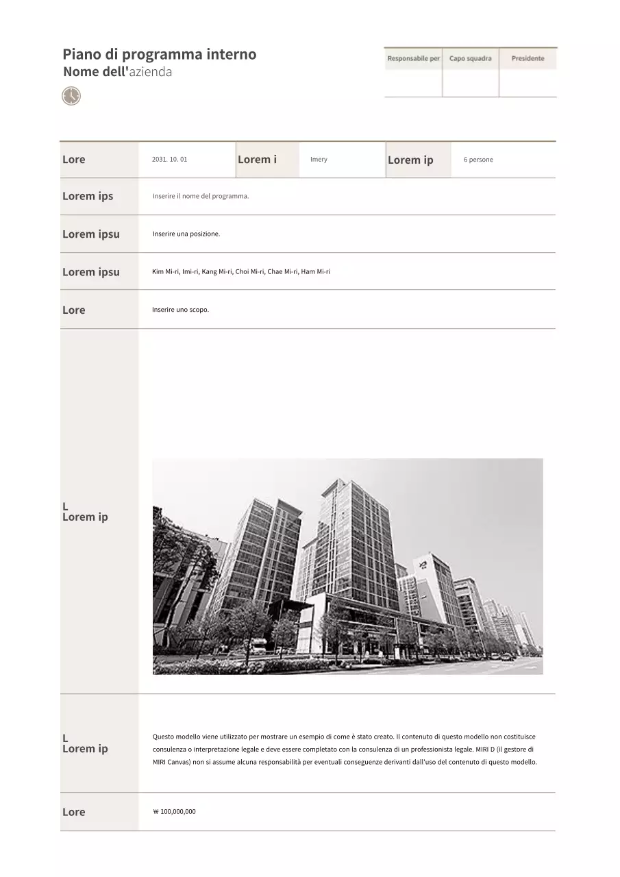 Un semplice riassunto del programma marrone