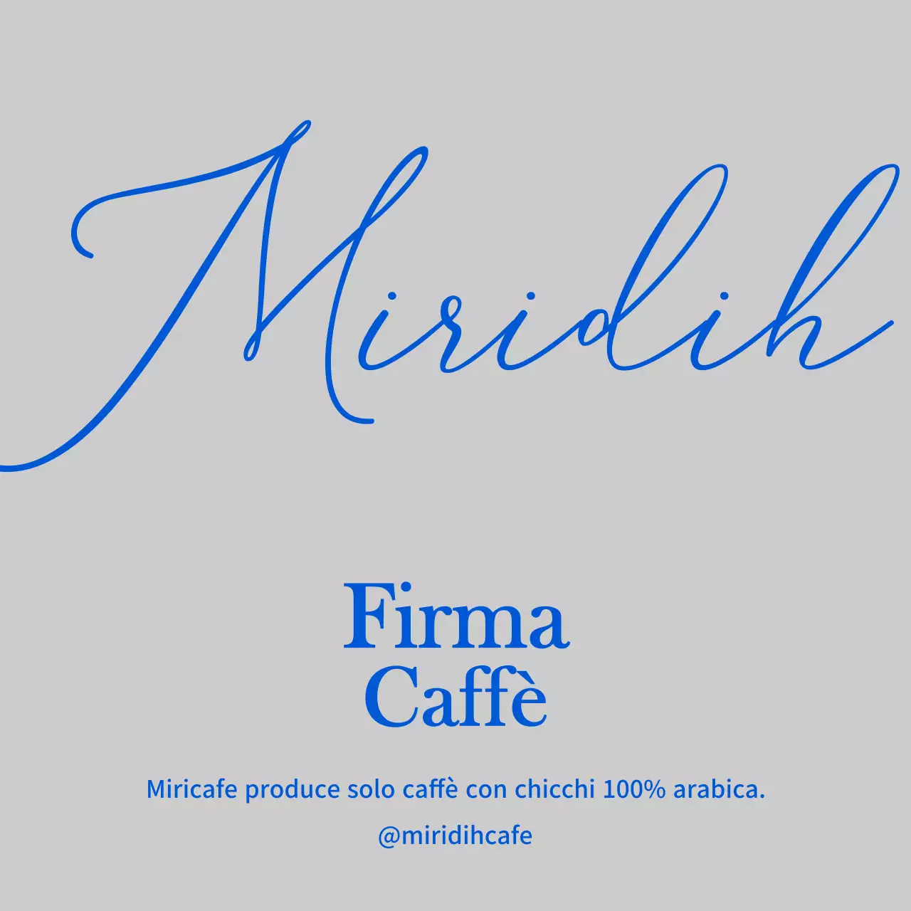 Caffè con nomi di caffè blu evidenziati in corsivo