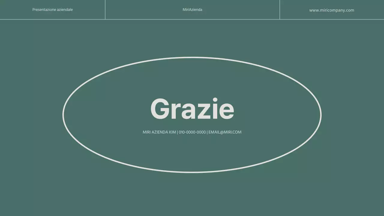 Un semplice profilo aziendale verde e beige