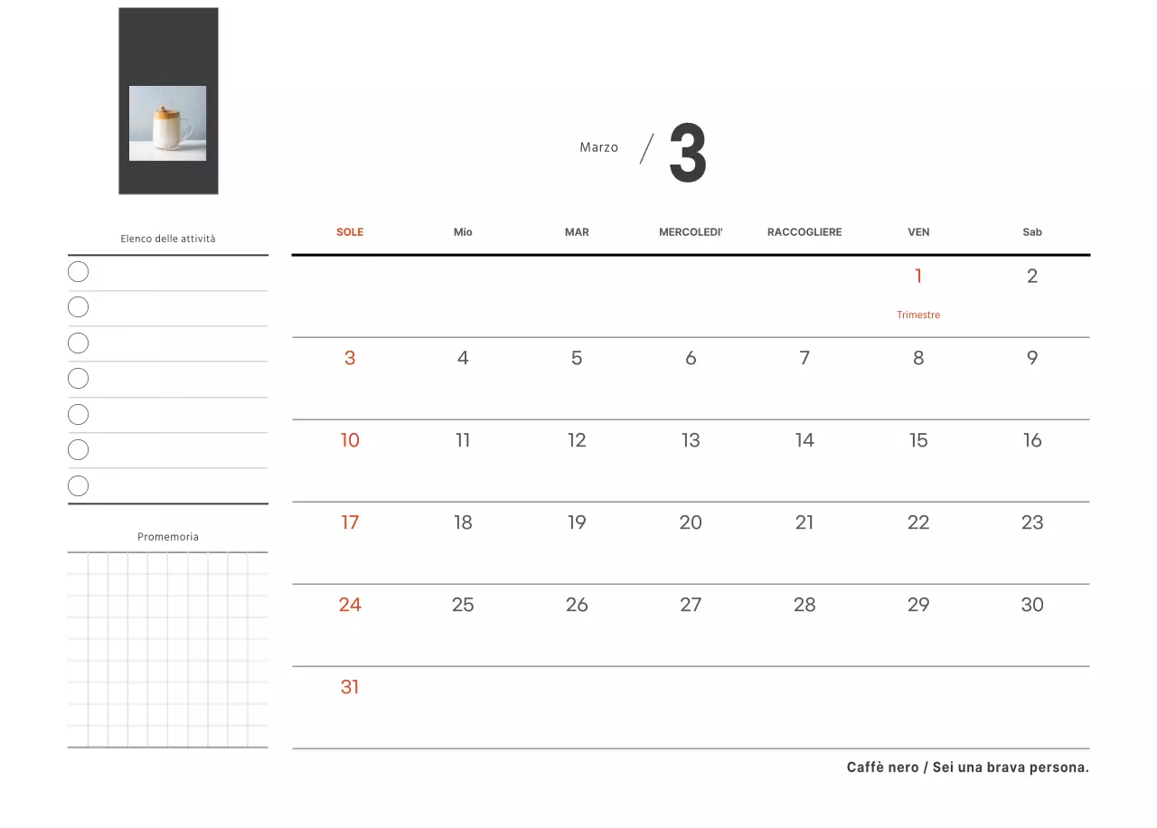 Un caffè sentimentale bianco e marrone